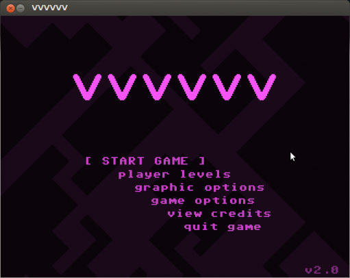 VVVVVV Startscreen
