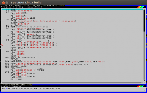 Listing Mandelbrot-Programm