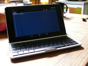 Nexus 7 im Tastaturdock