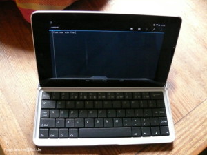 Nexus 7 im Tastaturdock